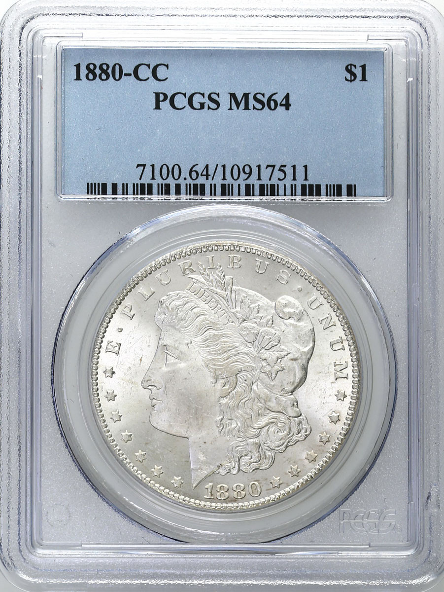 USA. Dolar 1880 CC, Carson City PCGS MS64 - PIĘKNY